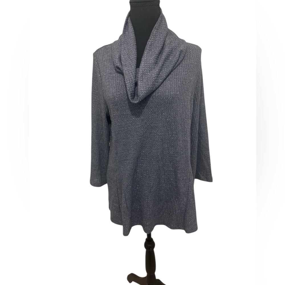 Sunday Heather Gray Cowl Neck Sweater